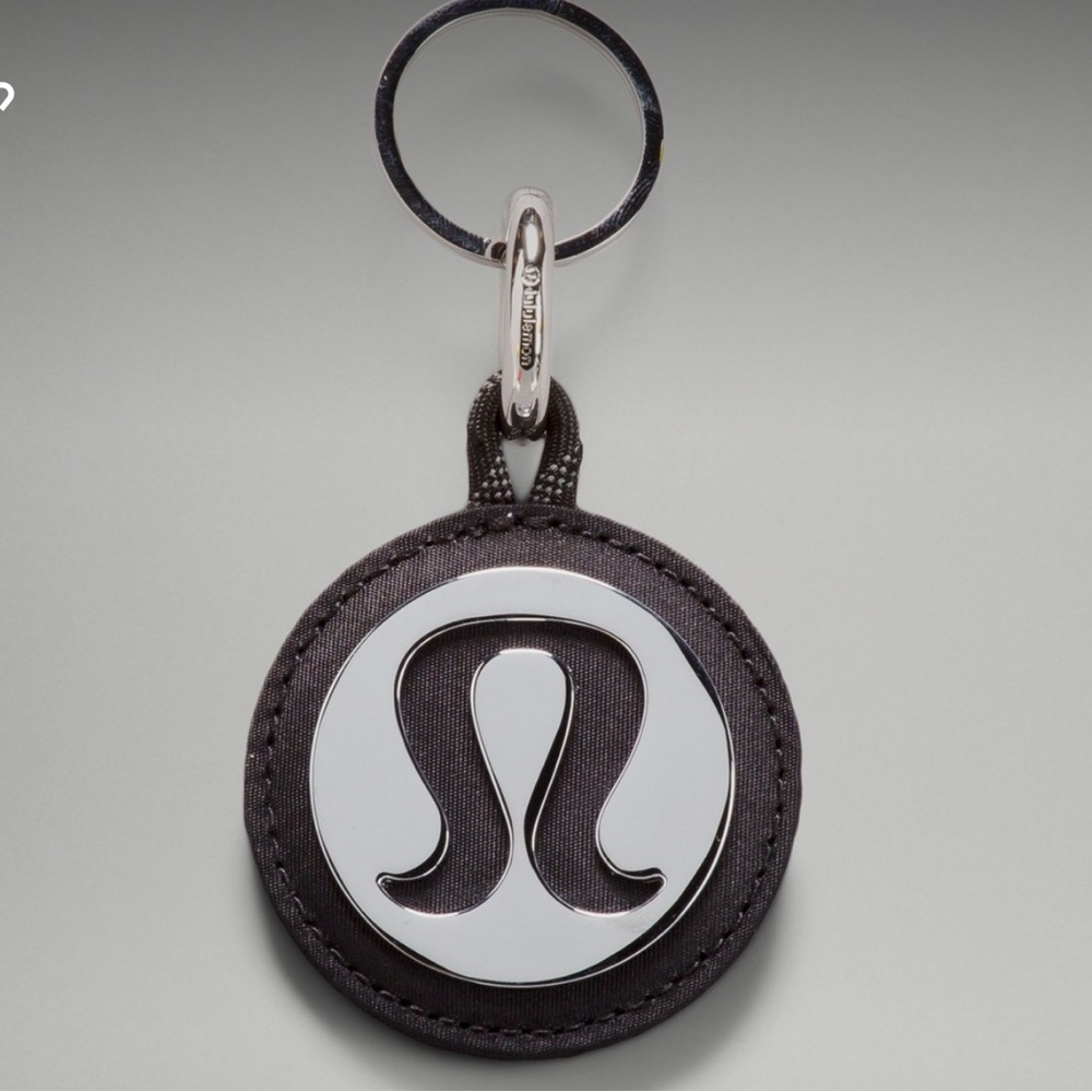 Lululemon logo bag charm and keychain